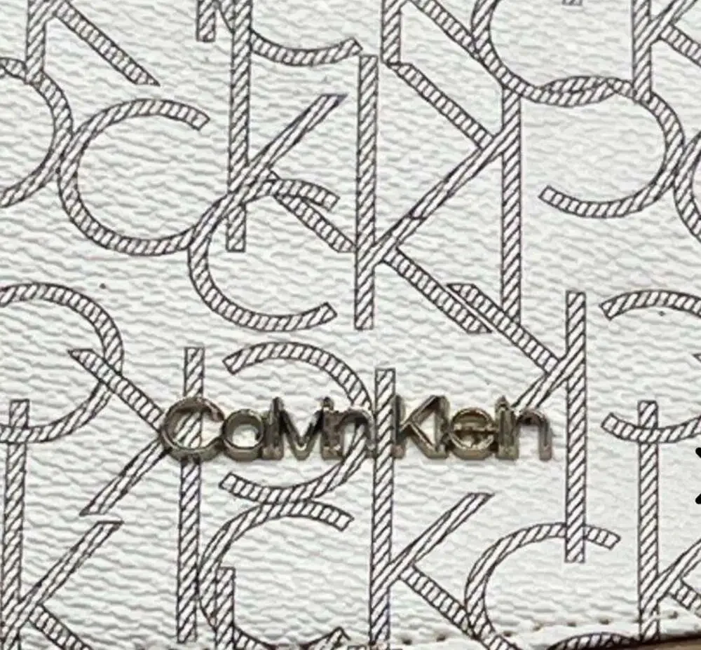 Calvin Klein White and Tan Logo Backpack